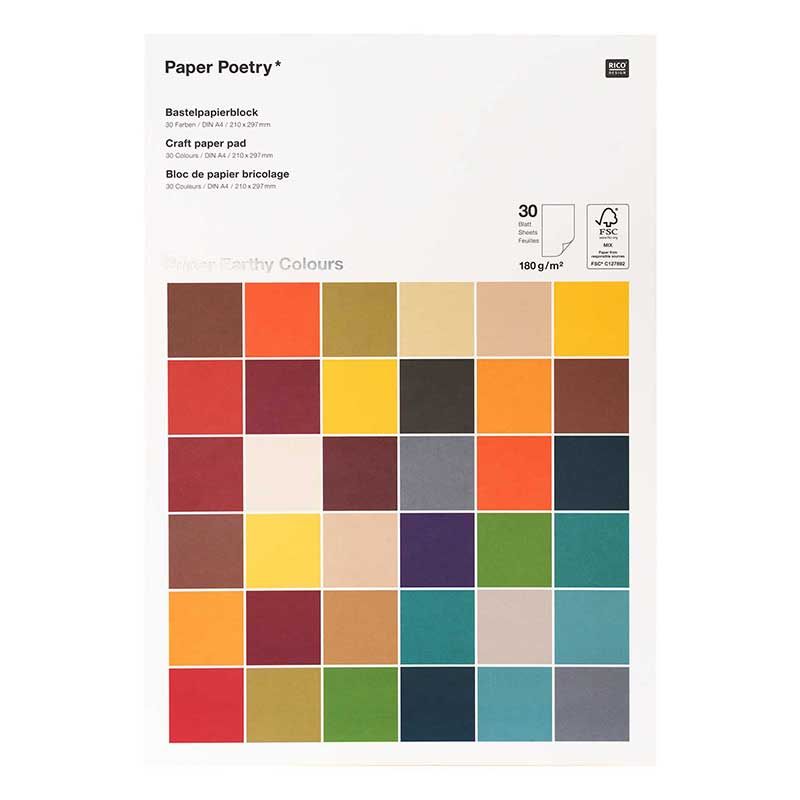 30 Blatt Papier A4 180 g - Erdfarbe
