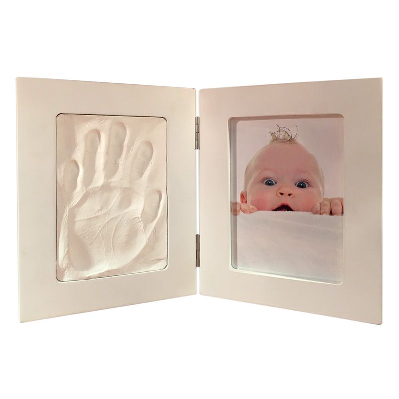 Double cadre photo 36,5 x 23,5 cm pour moulage empreinte bébé