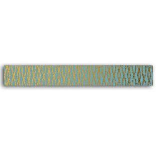  Masking tape - blue with golden interlaced wire 
