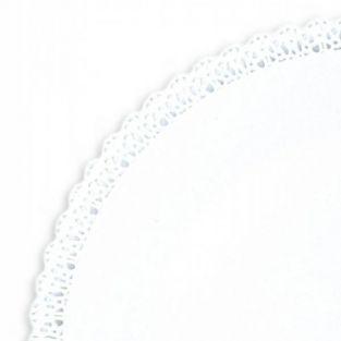  Bandeja de encaje redonda Ø 32 cm - blanca 