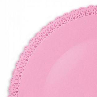  Bandeja de encaje redonda Ø 32 cm - rosa 