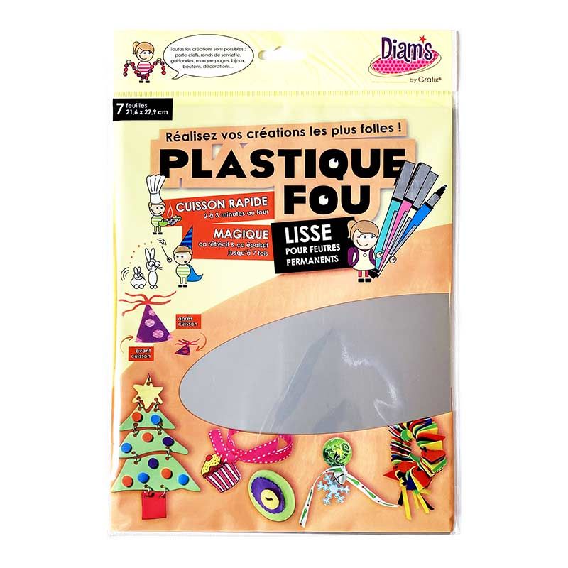 12 feuilles de plastique dingue imprimable A4 - Transparent - Graine  Créative