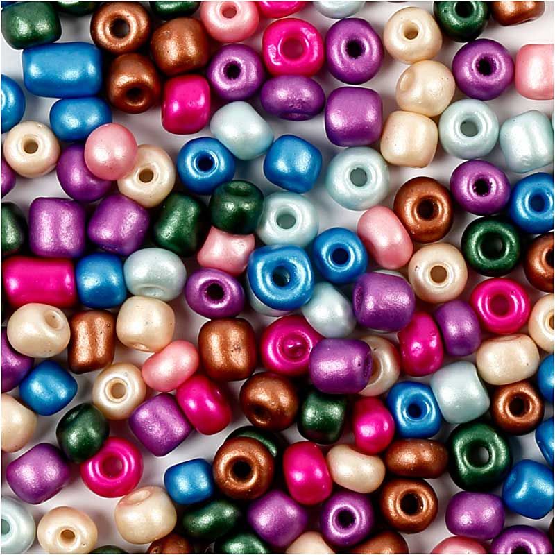 Perline colorate metalliche Ø 4 mm - 130 g