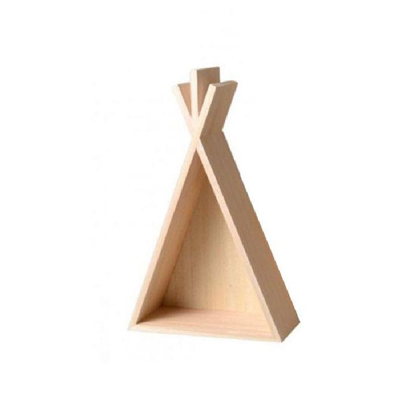 Petite étagère tipi en bois à décorer 26 cm