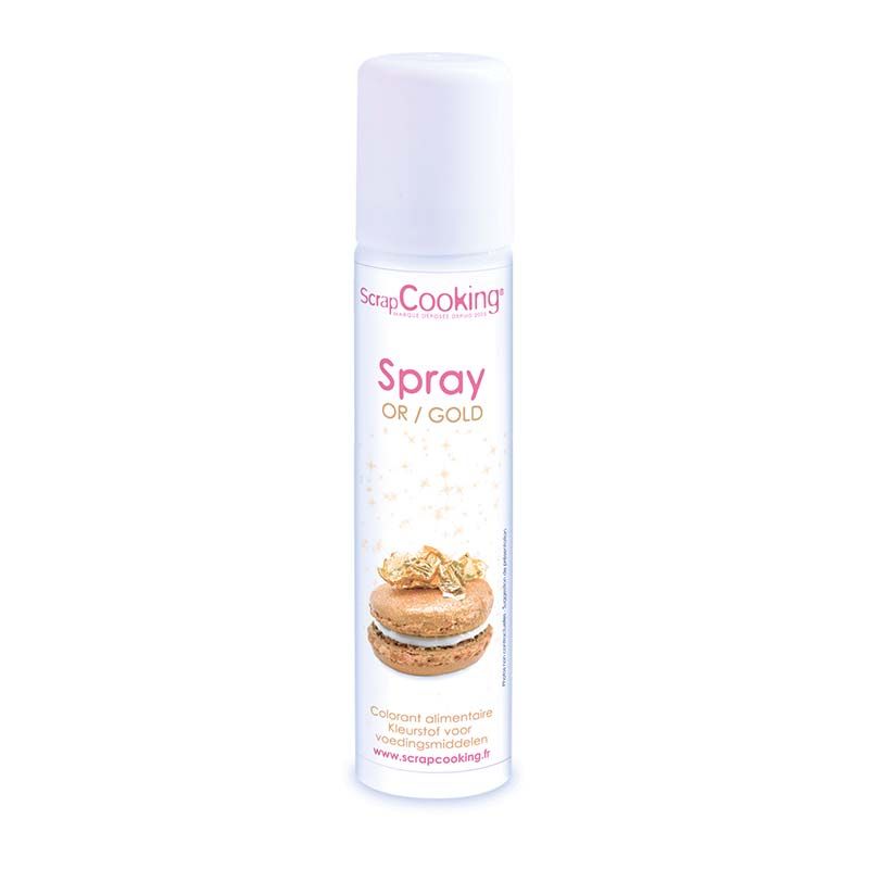 Poudre Dorée en Spray pour Patisserie, 7 g - Décorations