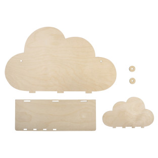 Kit de bricolaje - Estantería de madera Cloud 35 x 21 x 10 cm