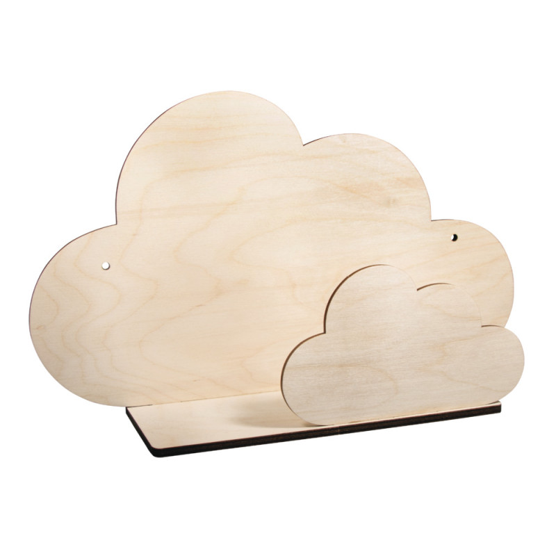 Kit fai da te - Mensola in legno nuvola 35 x 21 x 10 cm