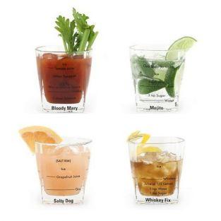  Cocktail glasses x 4 