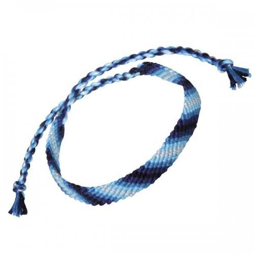 Fils coton bleu pour bracelet brésilien - DIY 