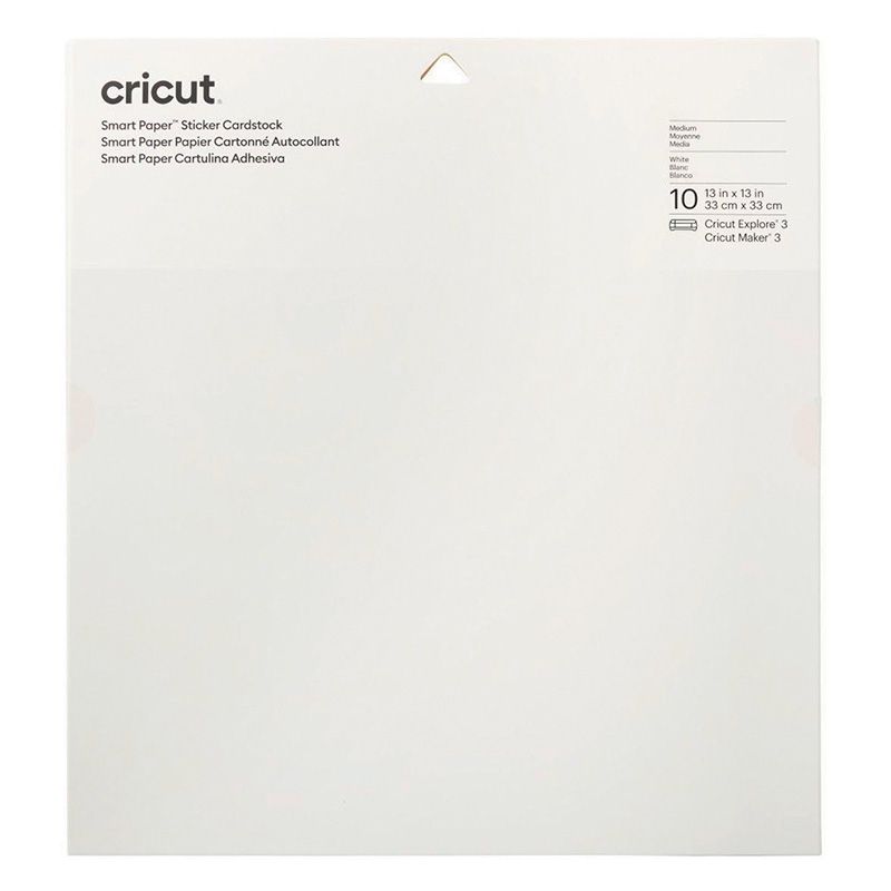 10 cartoncini autoadesivi bianchi 33 x 33 cm - Cricut