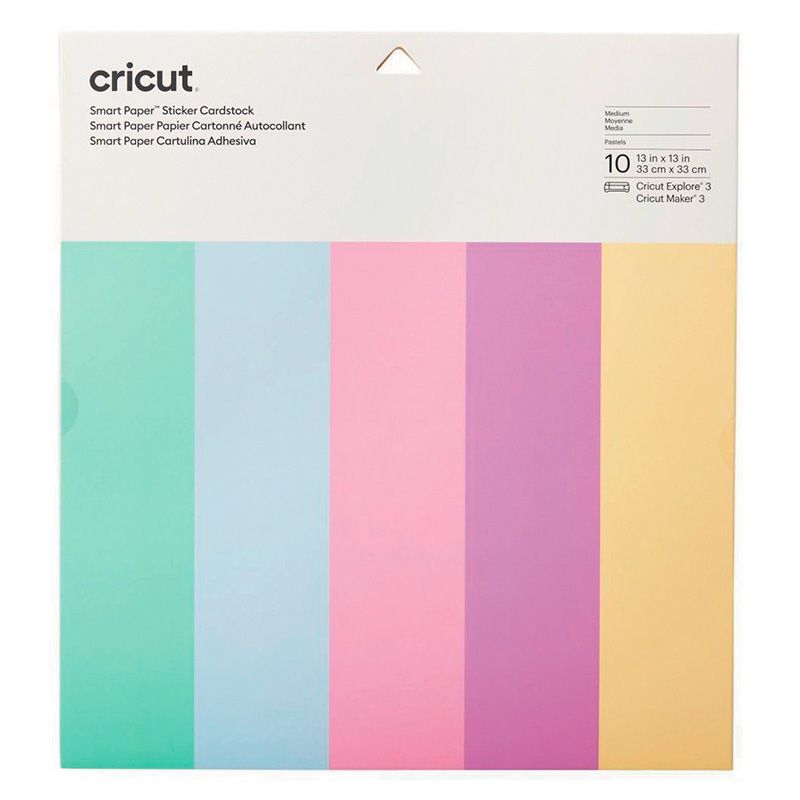 10 self-adhesive pastel cardstock 33 x 33 cm - Cricut