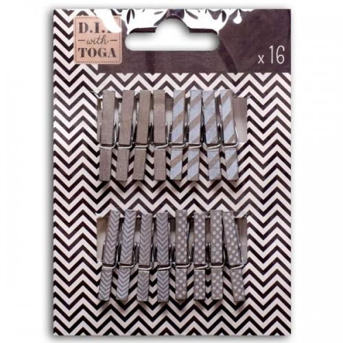  Silver mini clothespins 