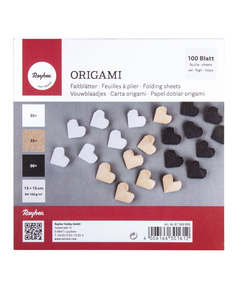 100 fogli carta origami fai da te
