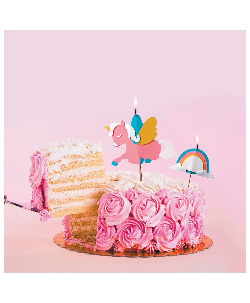 Bougies d'anniversaire licorne à faire soi-même