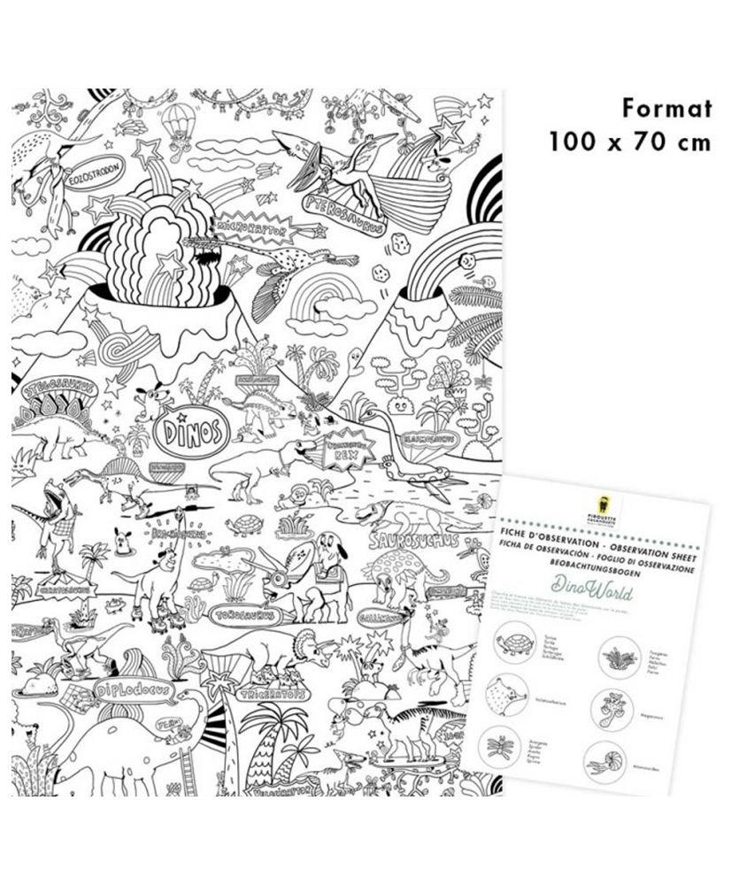 100% Recycled Paper Princess & Dinosaurs Carry Colouring Activity Book 
