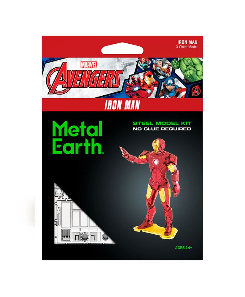 Marvel Avengers Set of 4 Metal Earth 3D Models Iron Man War Machine Thor Shield 