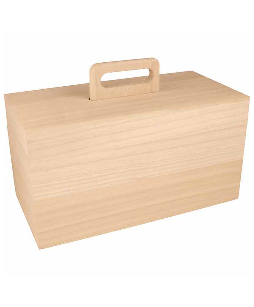 Storage box with removable tray - 30 x 15 x 20.5 cm