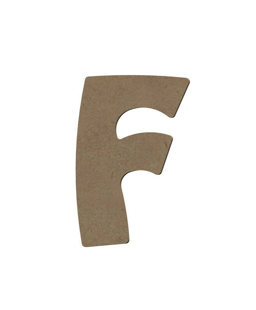Lettre majuscule F en bois MDF à décorer - 8 cm