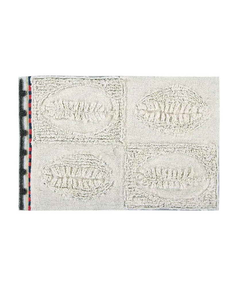 Tappeto etnico in lana Bahari beige - 80 x 120 cm
