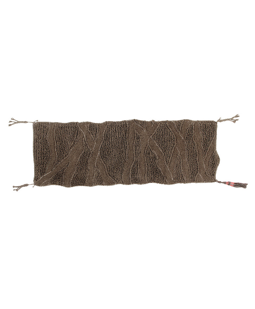 Alfombra de pasillo de lana étnica Enkang - marrón - 70 x 200 cm