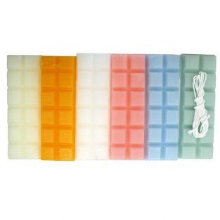  Candle wax 6 pastel colors 240 g + wick 