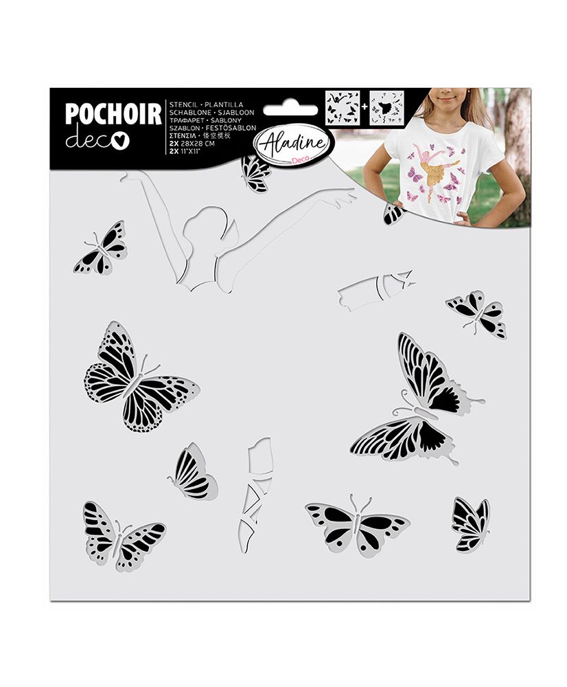 Plantillas para papel engomado VINTAGE de AÑOS 60 por marca de mariposa 