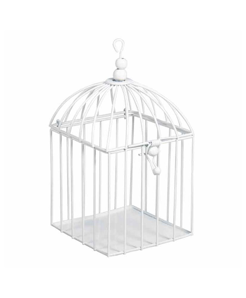 White decorative cage 17 x 9 x 9 cm