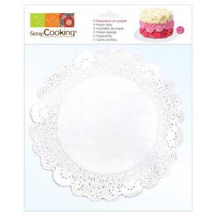  12 white paper doilies 