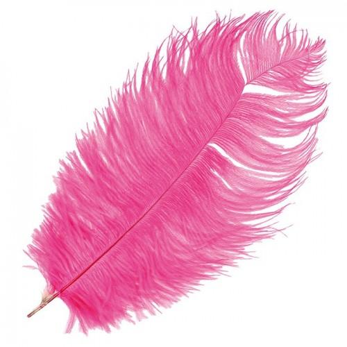 fuchsia ostrich feathers