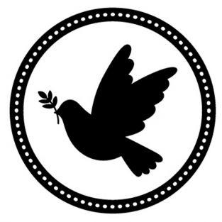  Wood stamp - Communion dove 