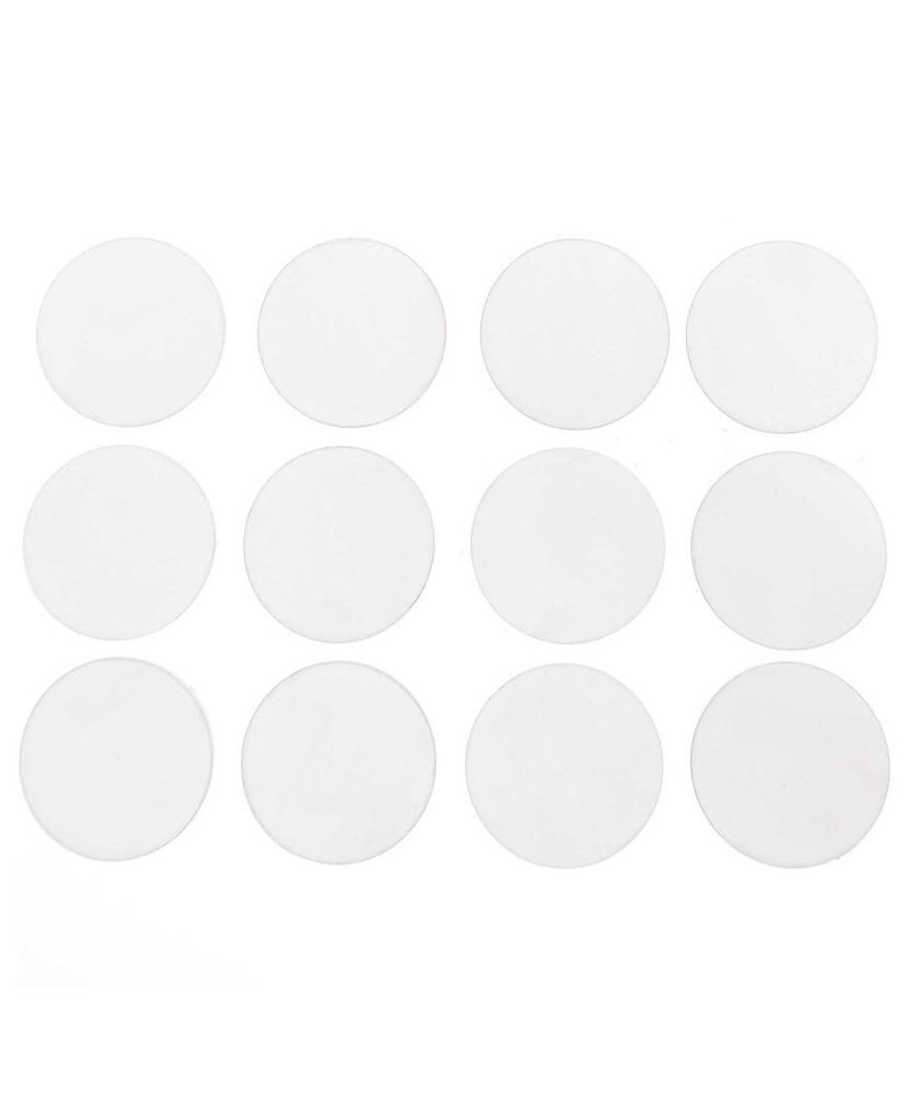 12 cerchi in legno bianco - 38 mm