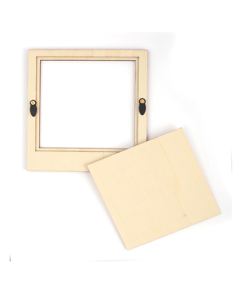 Cornice in legno per decorare - Polaroid - 9,4 x 10 cm
