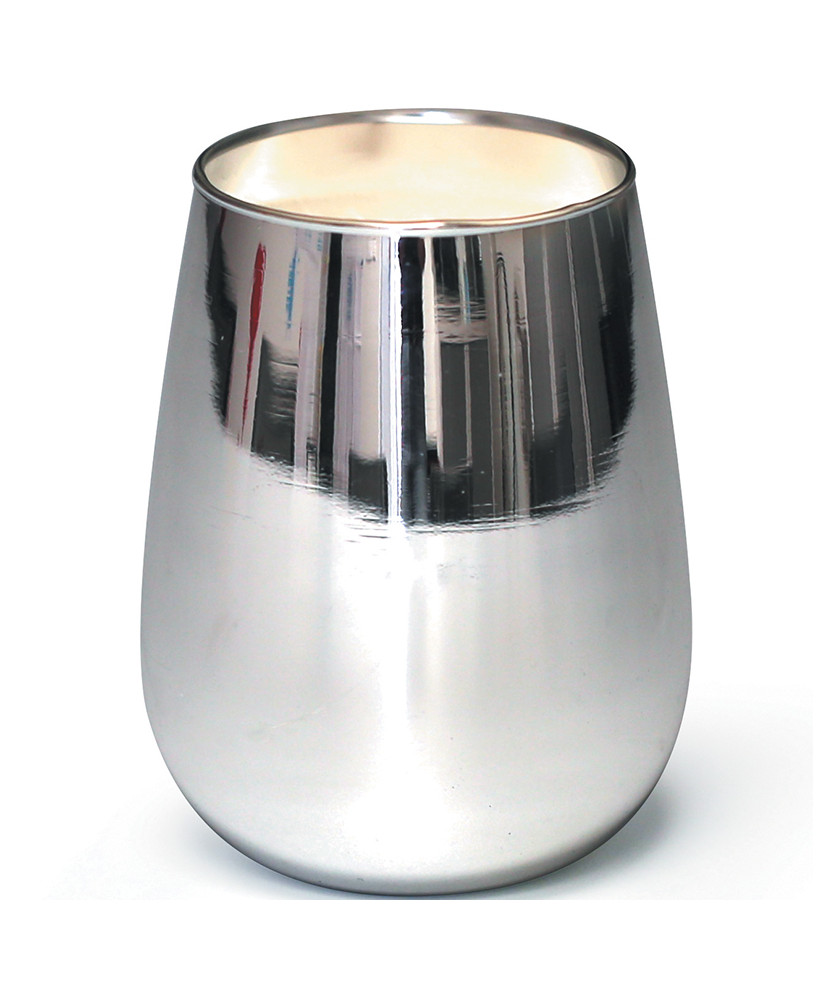 Bicchiere per candele argento - 8,5 x 11,5 cm