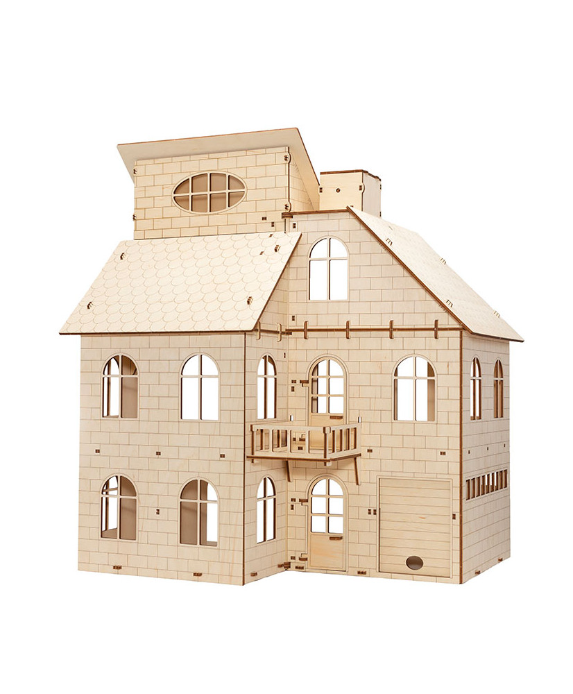 Maquette 3D en bois - Maison de Poupées - H : 54 cm