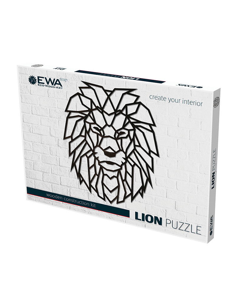 Wooden wall puzzle - Lion Head 60.5 cm