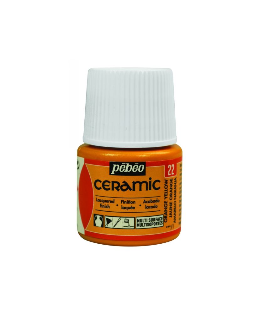 Vernice para cerámica y multisuperficies - Amarillo anaranjado - 45 ml