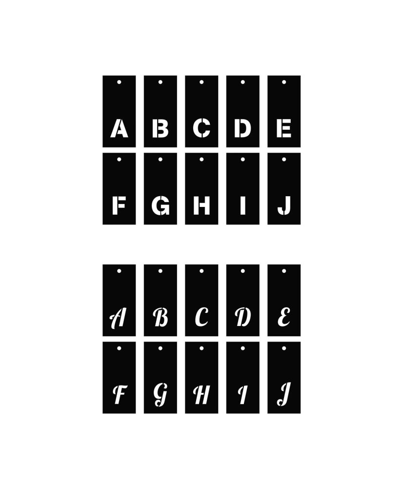 Stampini Alfabeto 140 modelli - lettere e numeri