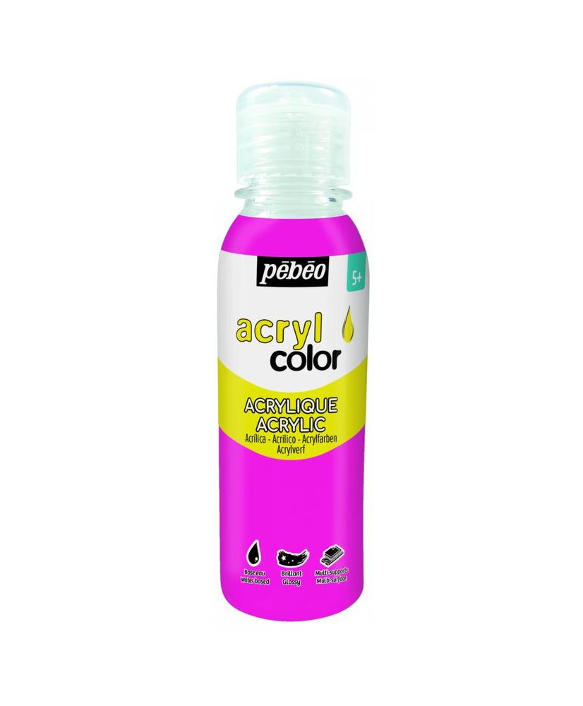 Mehrseitige Acrylfarbe - Neonpink - 150 ml
