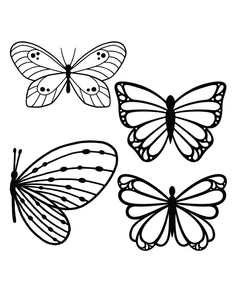 4 troqueles de corte - mariposas