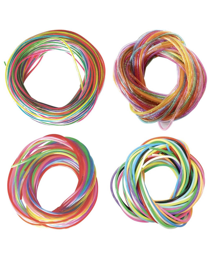 48 plastic threads Scoubidou 80 cm