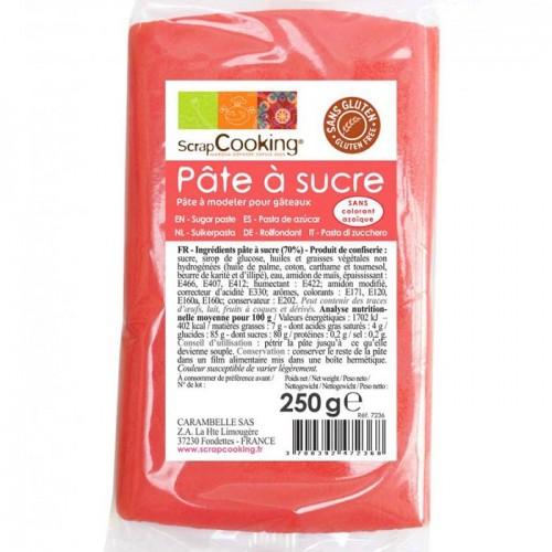 Pasta de azúcar - naranja coral - 250 g