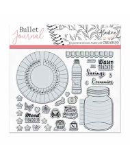 Set 30 tampons transparents pour Bullet journal - onglets, tags