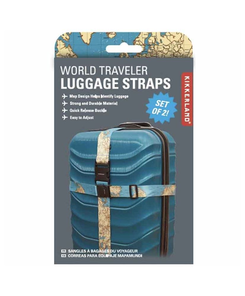Viaggio - Due cinghie per valigie - Stampa Roadmap