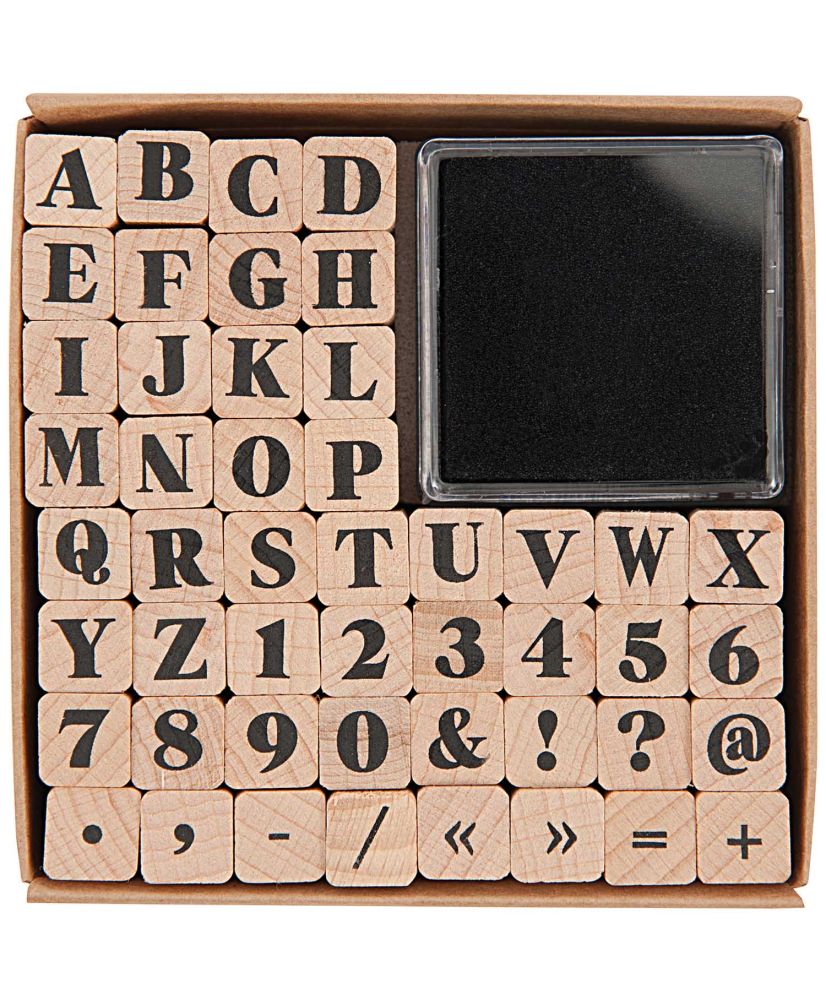 Tampons - lettres et chiffres - caractères gras