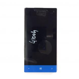 Vitre tactile + écran LCD Retina sur châssis noir/bleu pour HTC 8S