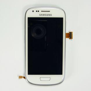 Original Samsung Galaxy S3 mini I8190 LCD Touchscreen with frame - White