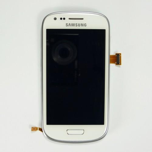 Original Vitre tactile écran LCD sur châssis Samsung Galaxy S3 mini I8190 blanc
