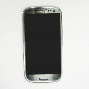 Original Vitre tactile écran LCD sur châssis Samsung Galaxy S3 I9305 gris