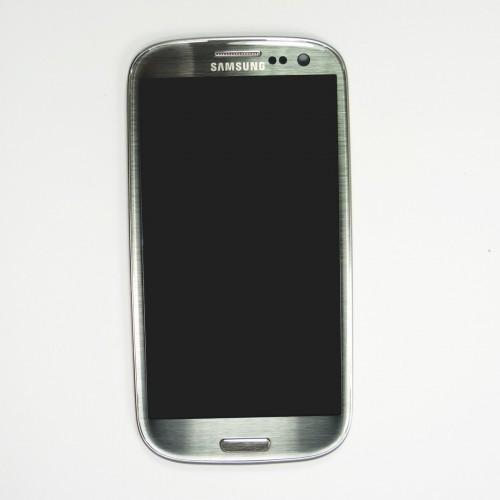 Original Vitre tactile écran LCD sur châssis Samsung Galaxy S3 I9305 gris