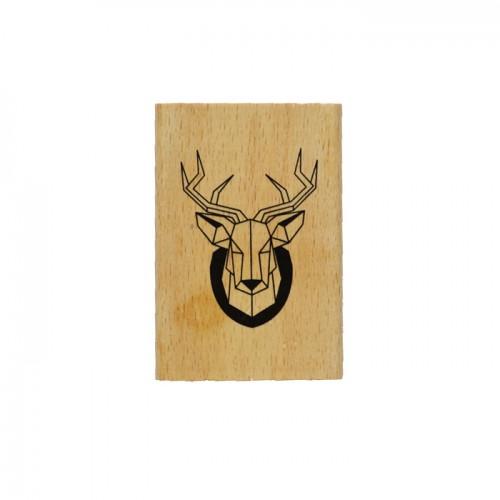 Wood stamp - deer head